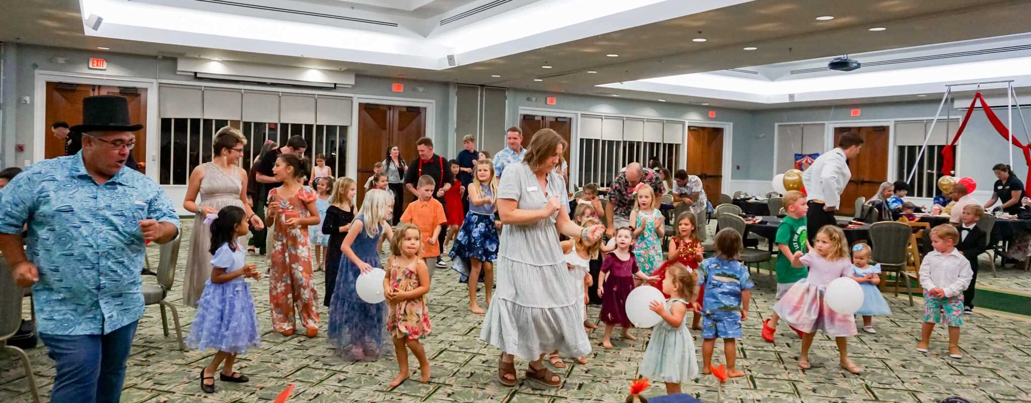 Military families dance at the MCBH Ohana Ball.